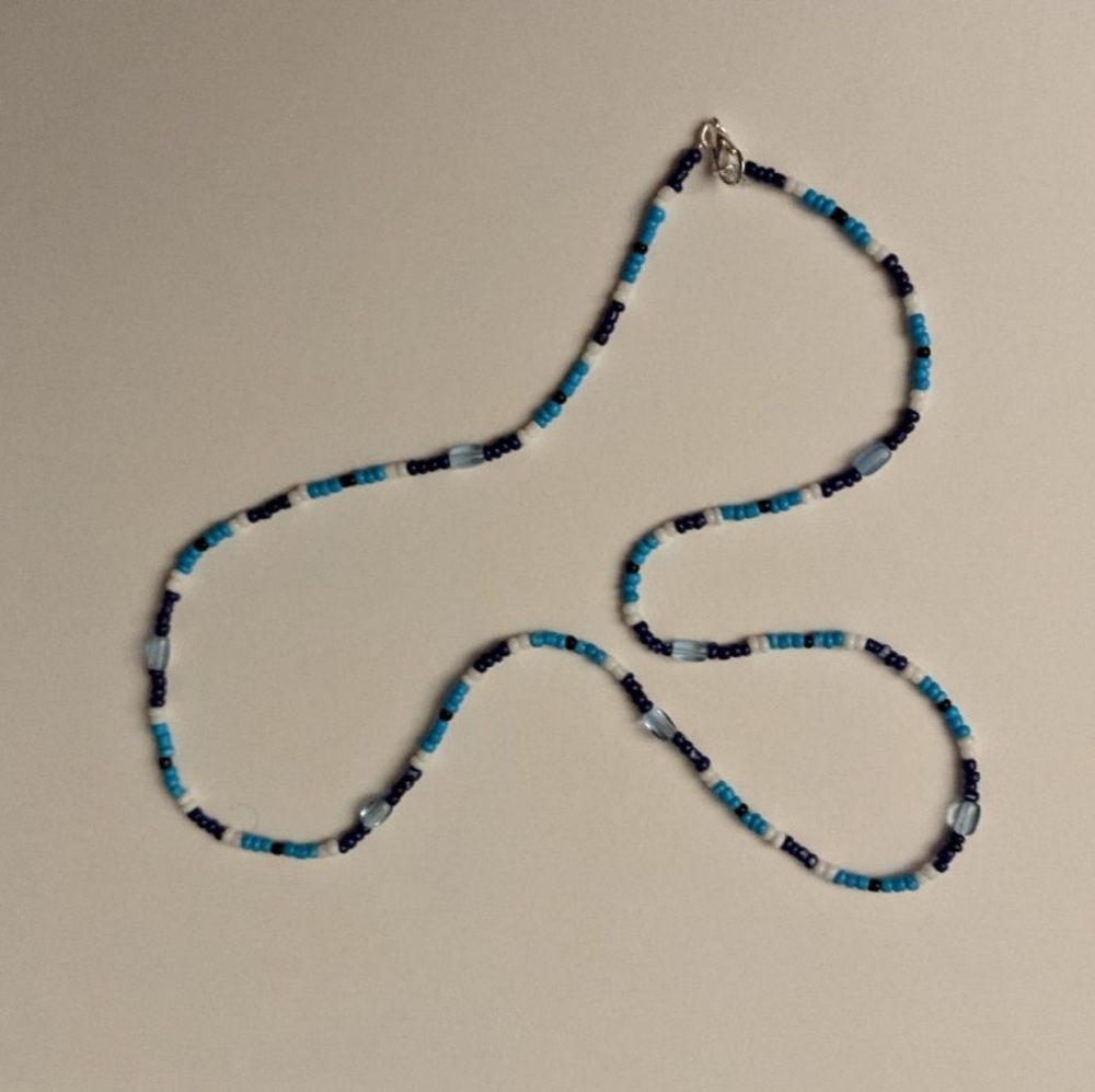 🧿blue beaded necklace🧿
